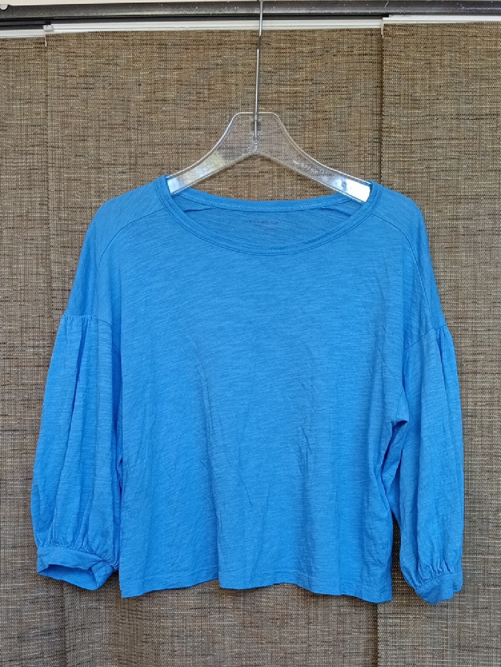Banana Republic Sky Blue Balloon-Sleeve Long Sleeve Tee